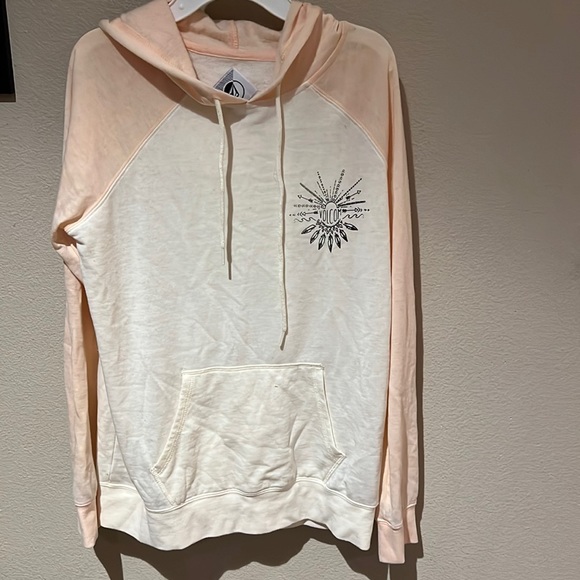 Volcom Sweaters - Volcom size small light peach hoodie. Great condition worn once.